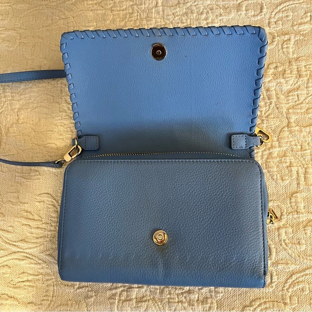 Tory Burch Marion Leather Crossbody Bag Blue Classic Quiet luxury - Picture 5 of 13